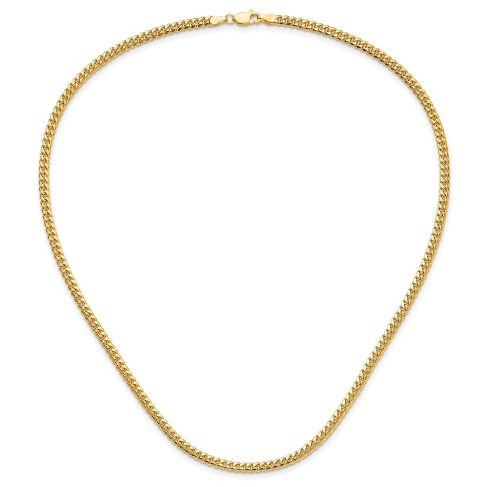 14K 3.5mm Solid Miami Cuban Chain