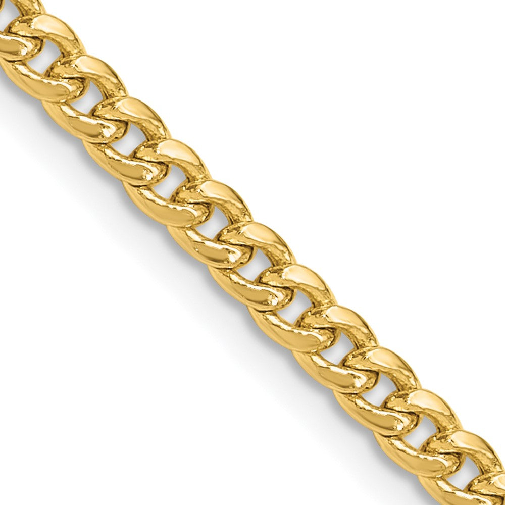 14K 3.5mm Solid Miami Cuban Chain