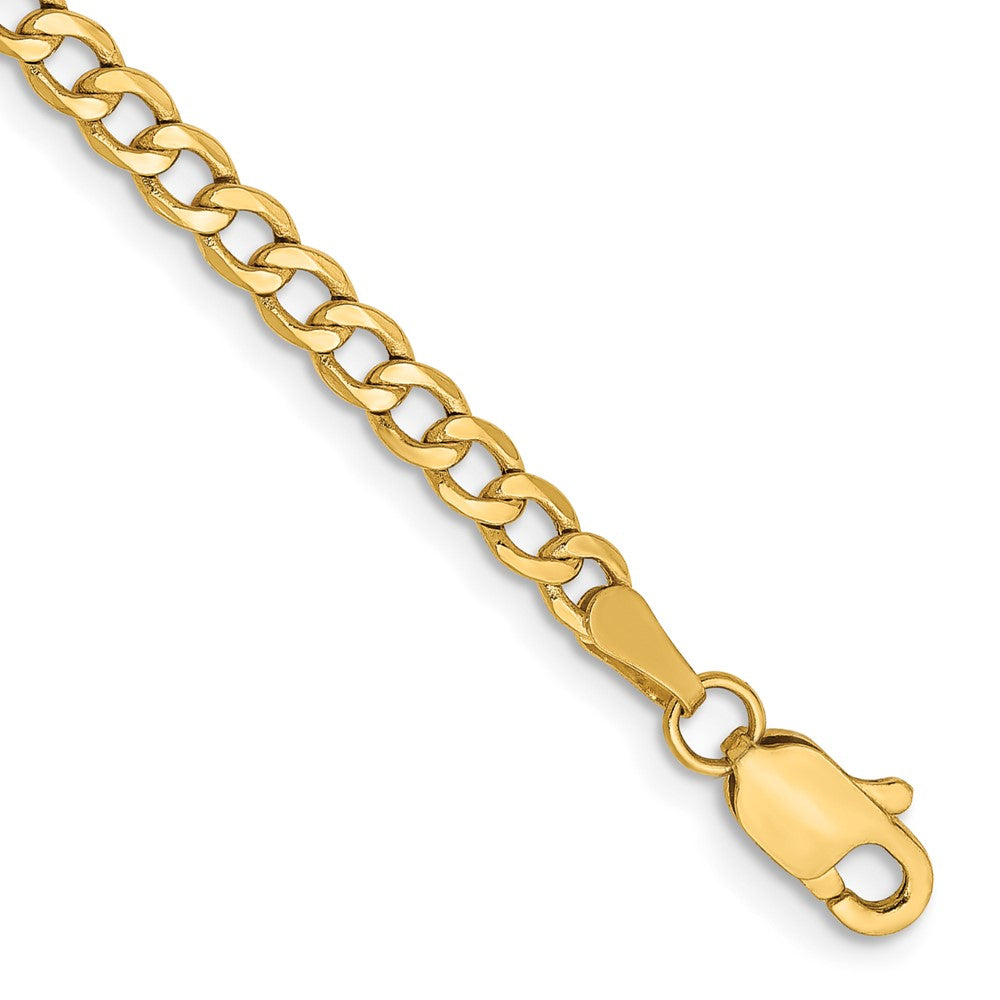 14K 2.85mm Semi-Solid Curb Chain