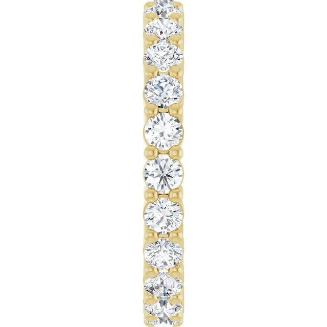 2.5mm Shared-Prong Diamond Eternity Ring 14K Yellow Gold
