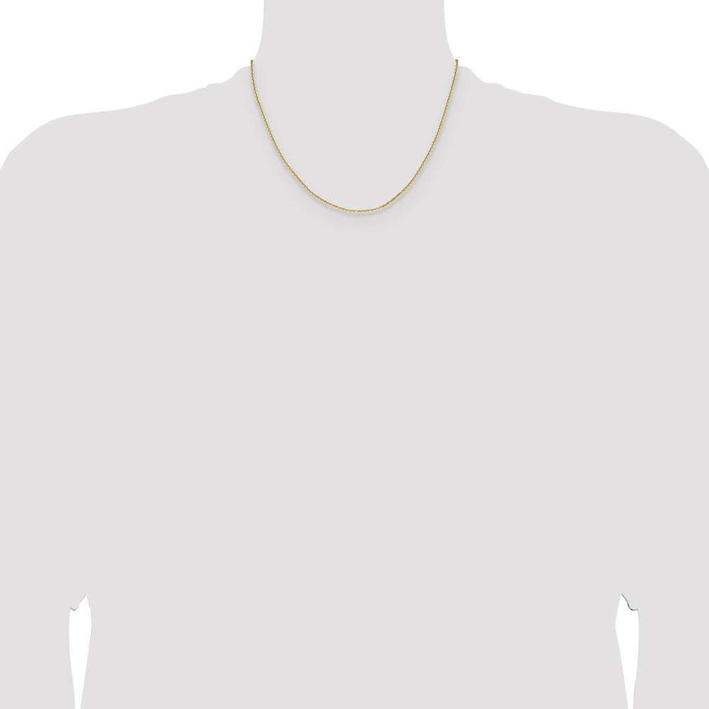 14K 1.45mm Diamond-cut Round Cable Chain