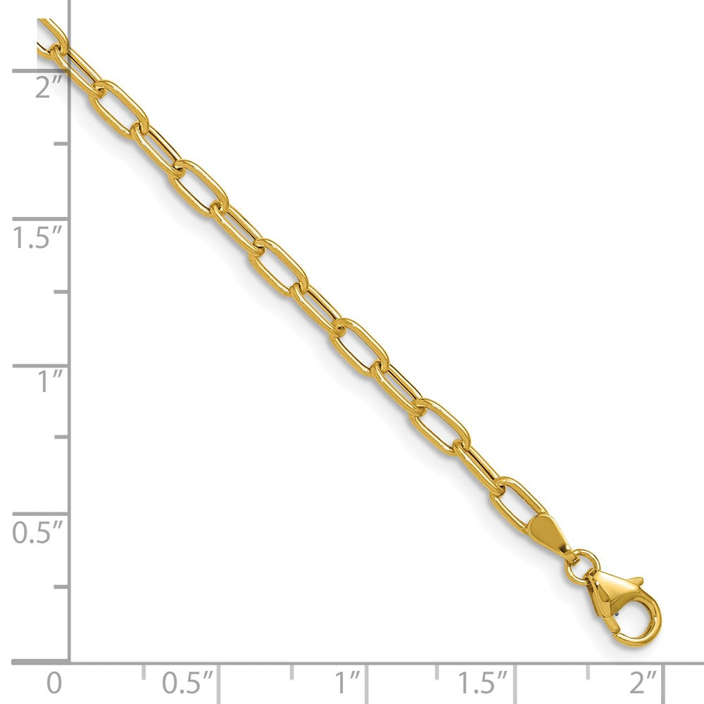 14K 3.0mm Semi-Solid Paperclip Chain