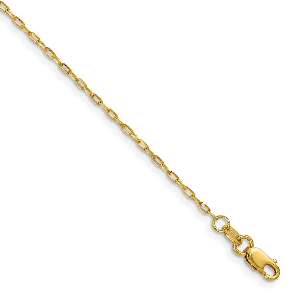 14K 1.4mm Diamond-cut Open Long Link Cable Chain