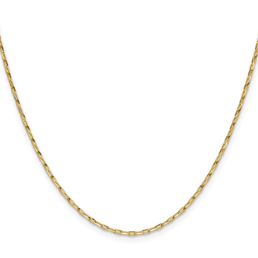 14K 1.75mm Diamond-cut Open Long Link Cable Chain