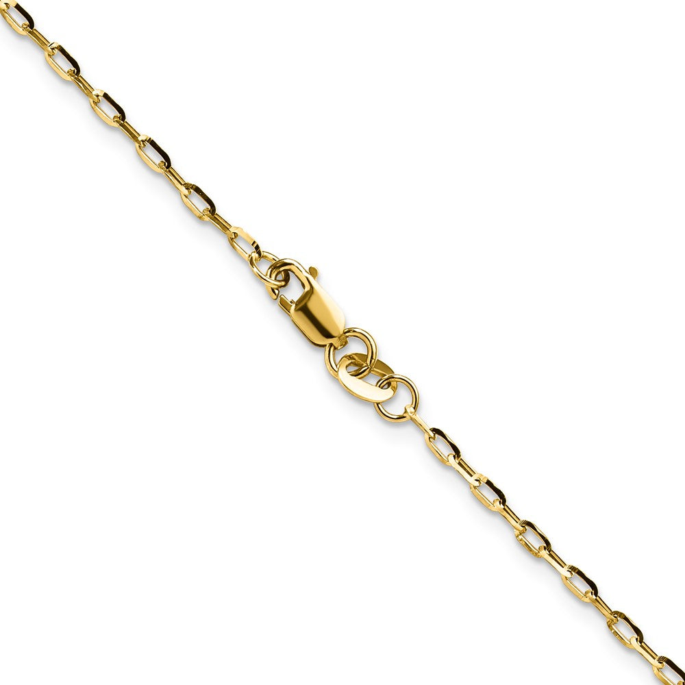 14K 1.75mm Diamond-cut Open Long Link Cable Chain