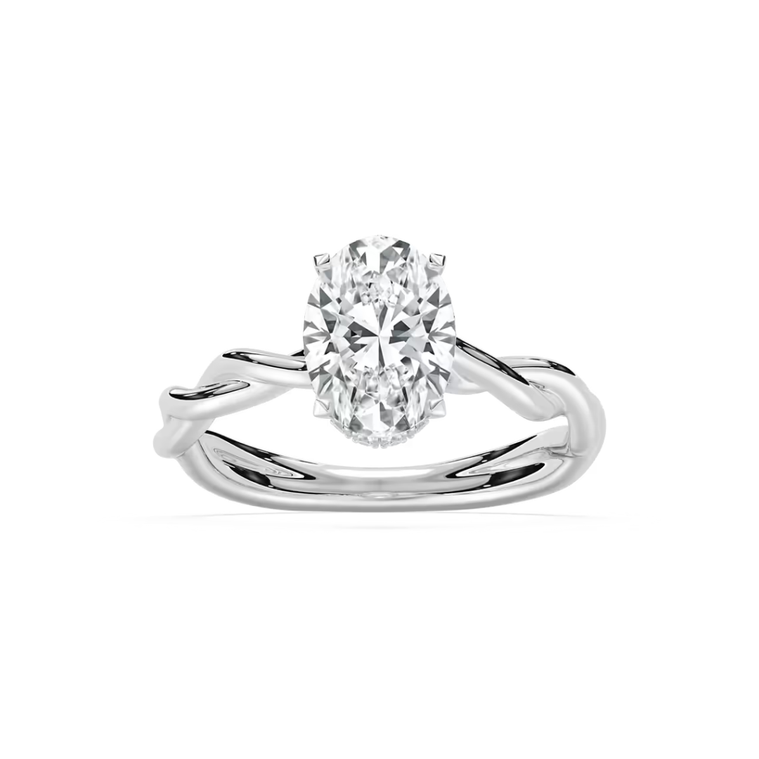 *Oval Eleanor Hidden Halo Twist