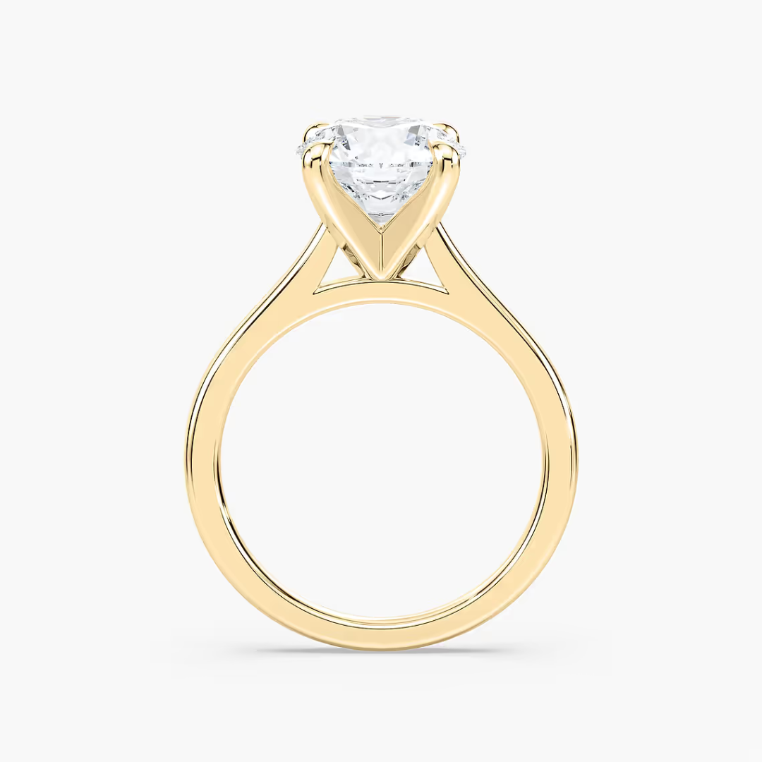 *Round Dior Claw Prong Solitaire Stackable