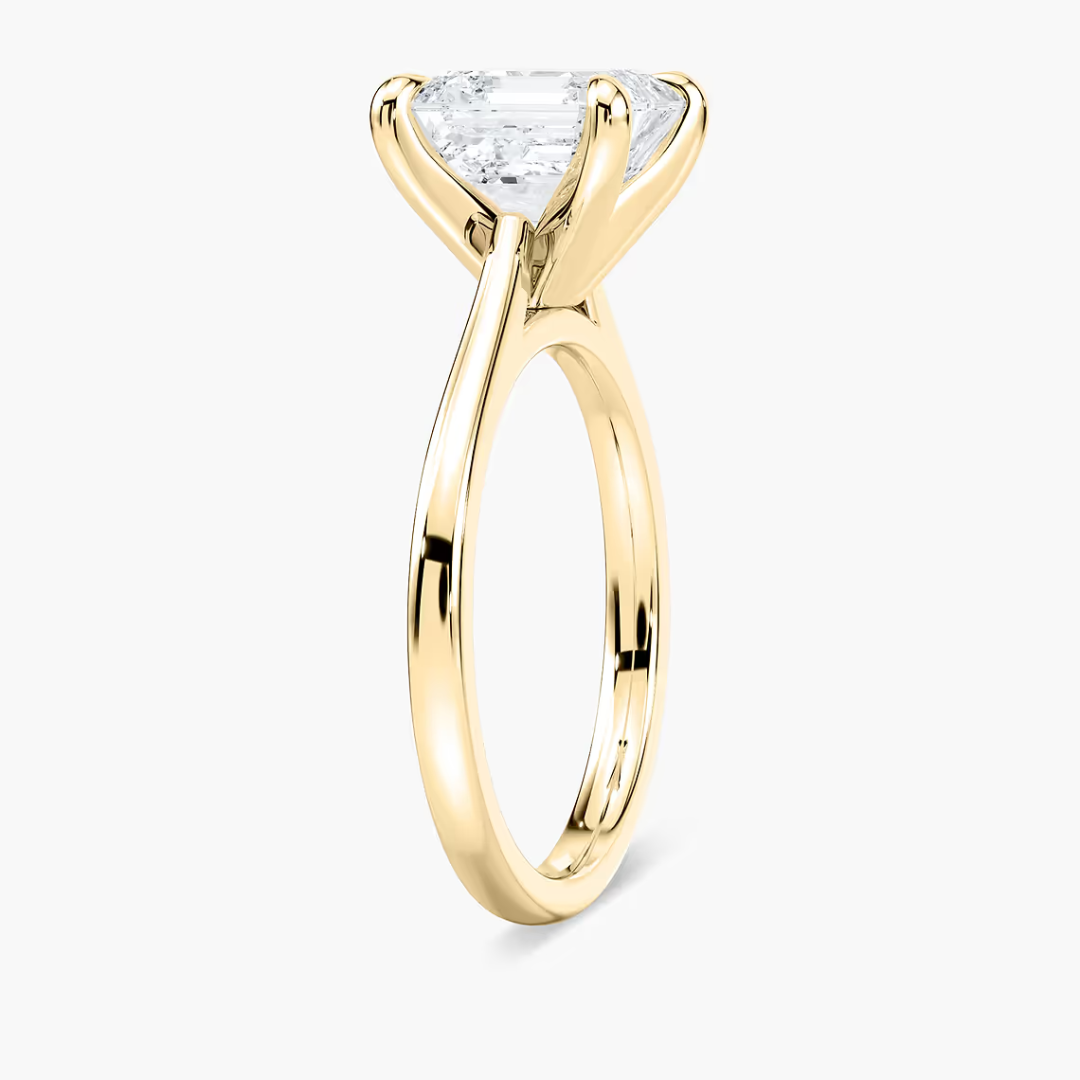 *Asscher Dior Claw Prong Solitaire Stackable