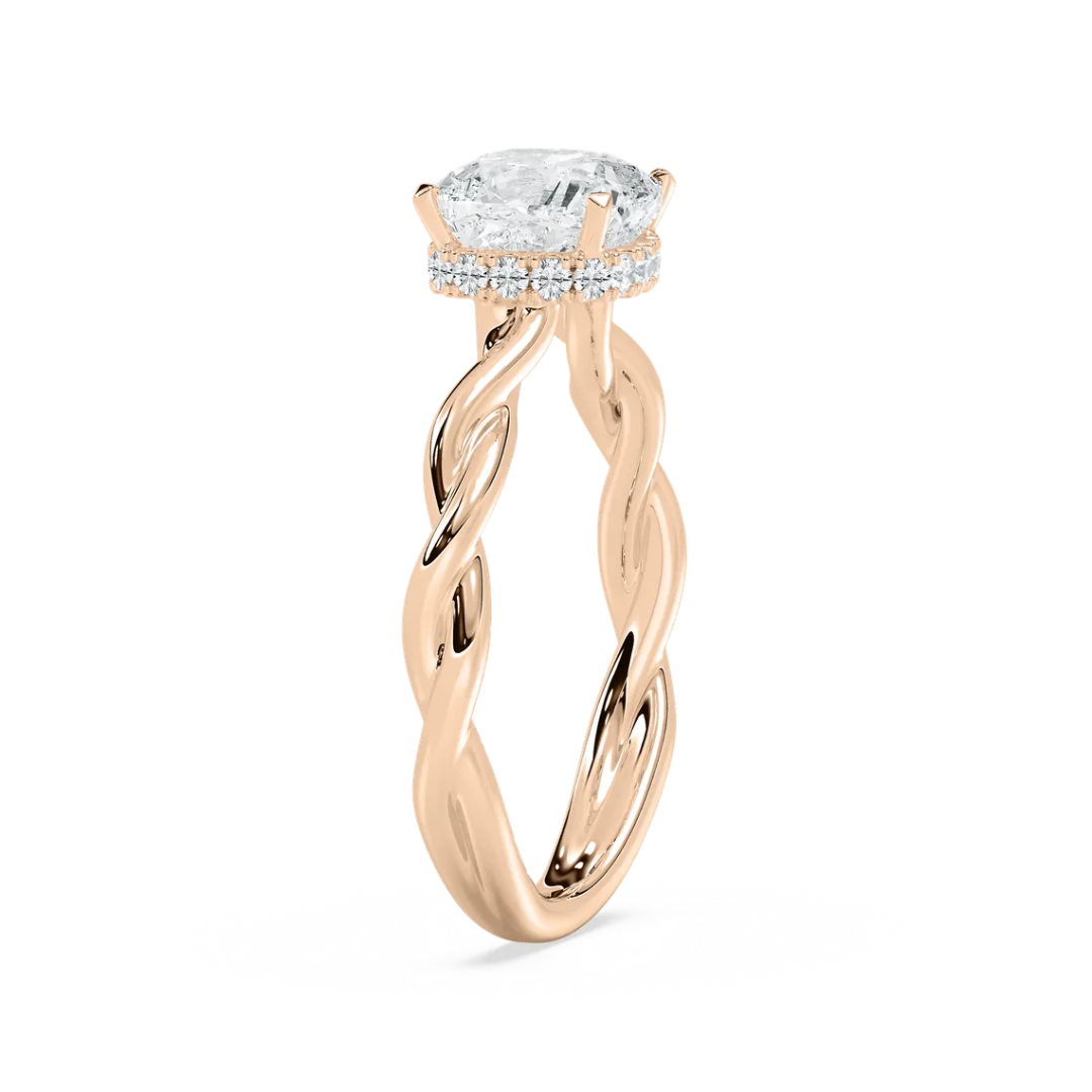 *Round Eleanor Hidden Halo Twist