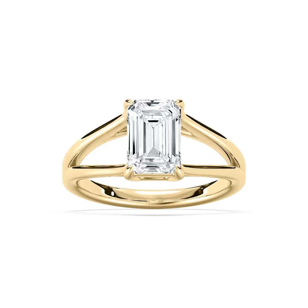 Emerald Esme Open Shank Solitaire