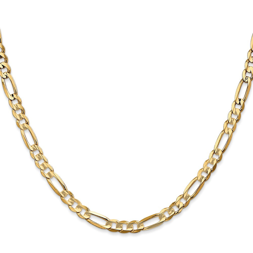 10K 4.5mm Concave Open Figaro Chain