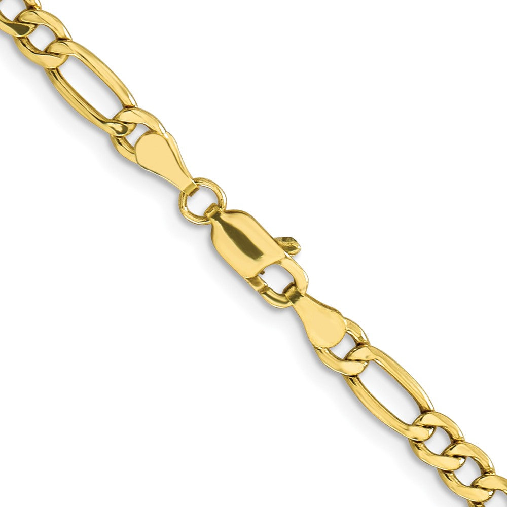 10K 4.4mm Semi-Solid Figaro Chain
