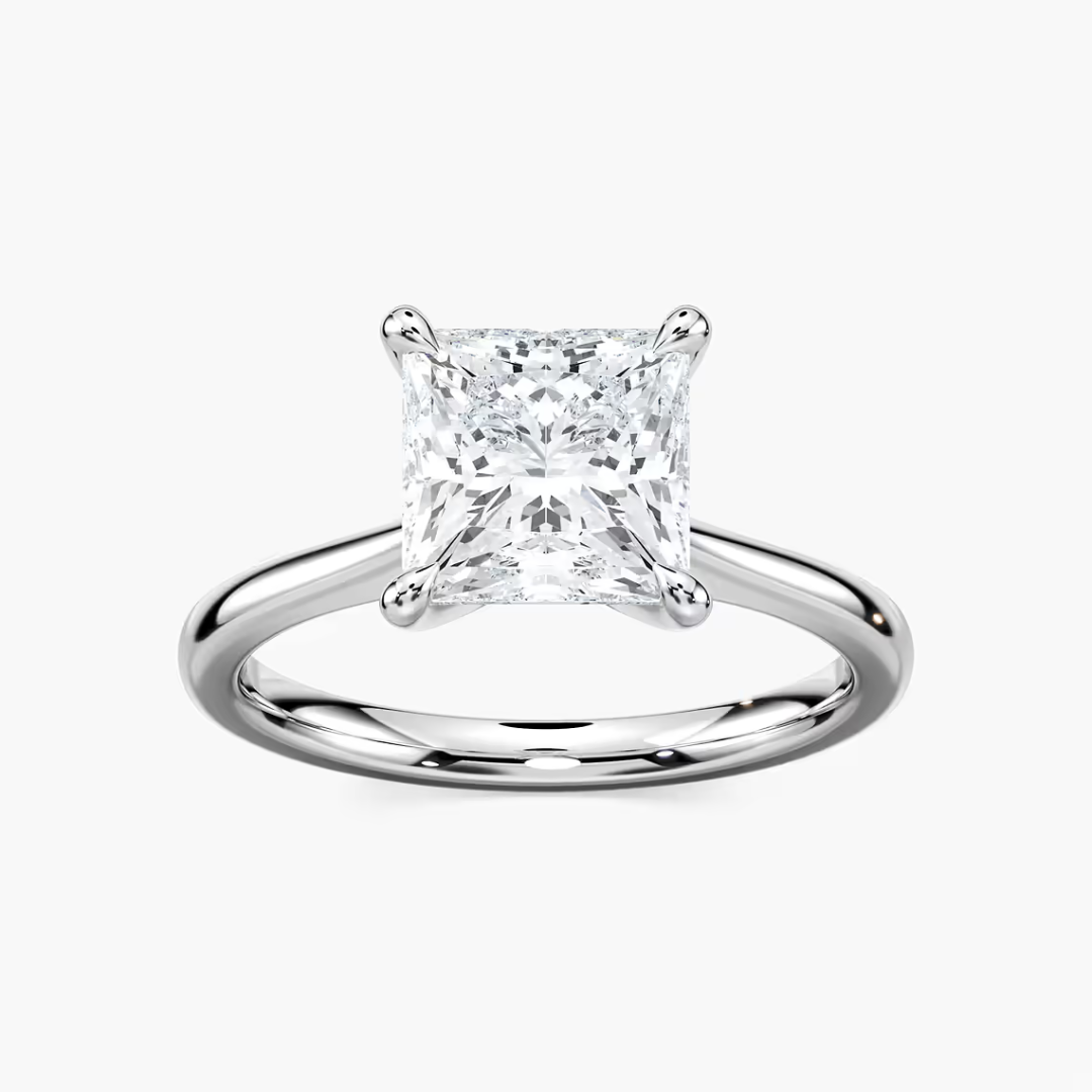 Princess Dior Claw Prong Solitaire Stackable