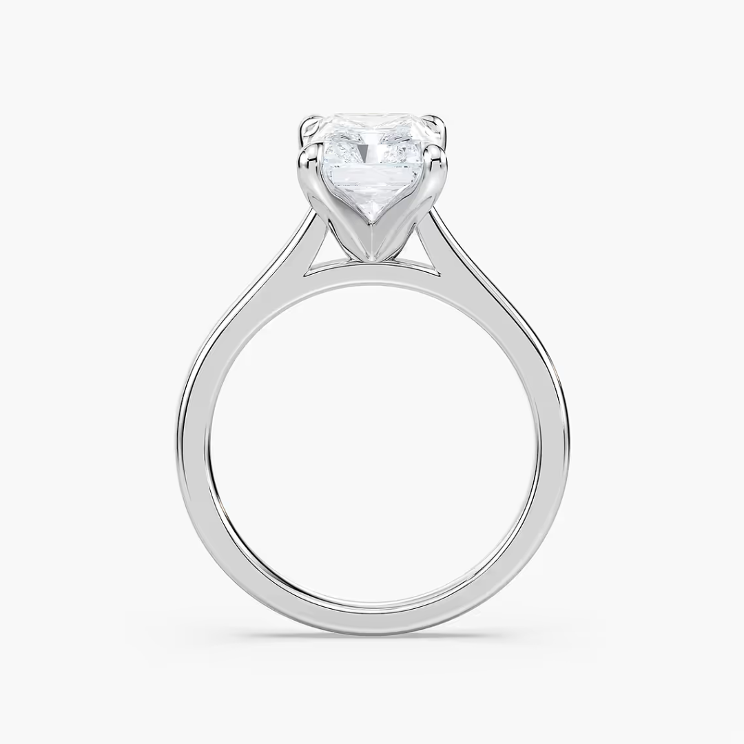 Radiant Dior Claw Prong Solitaire Stackable