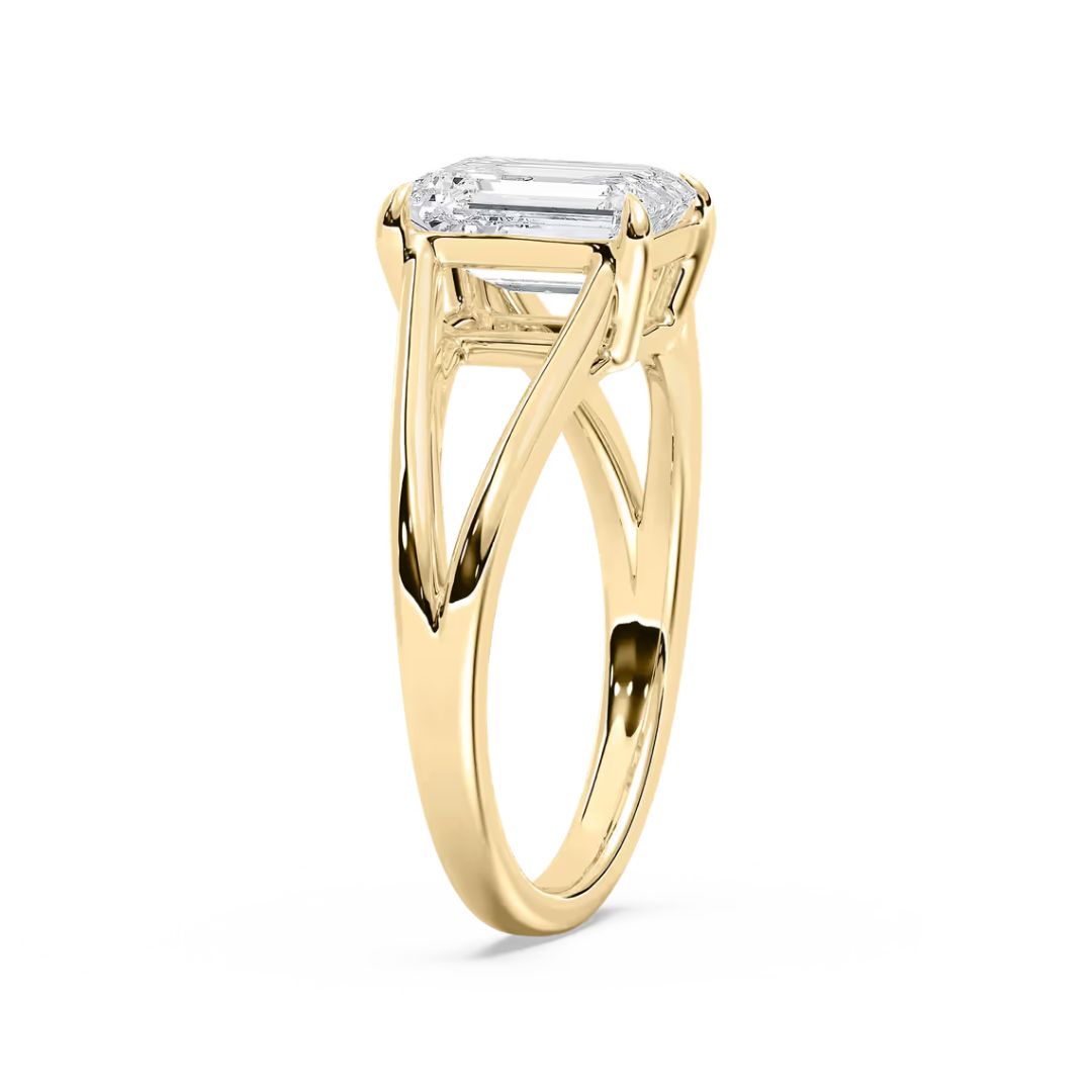 Emerald Esme Open Shank Solitaire