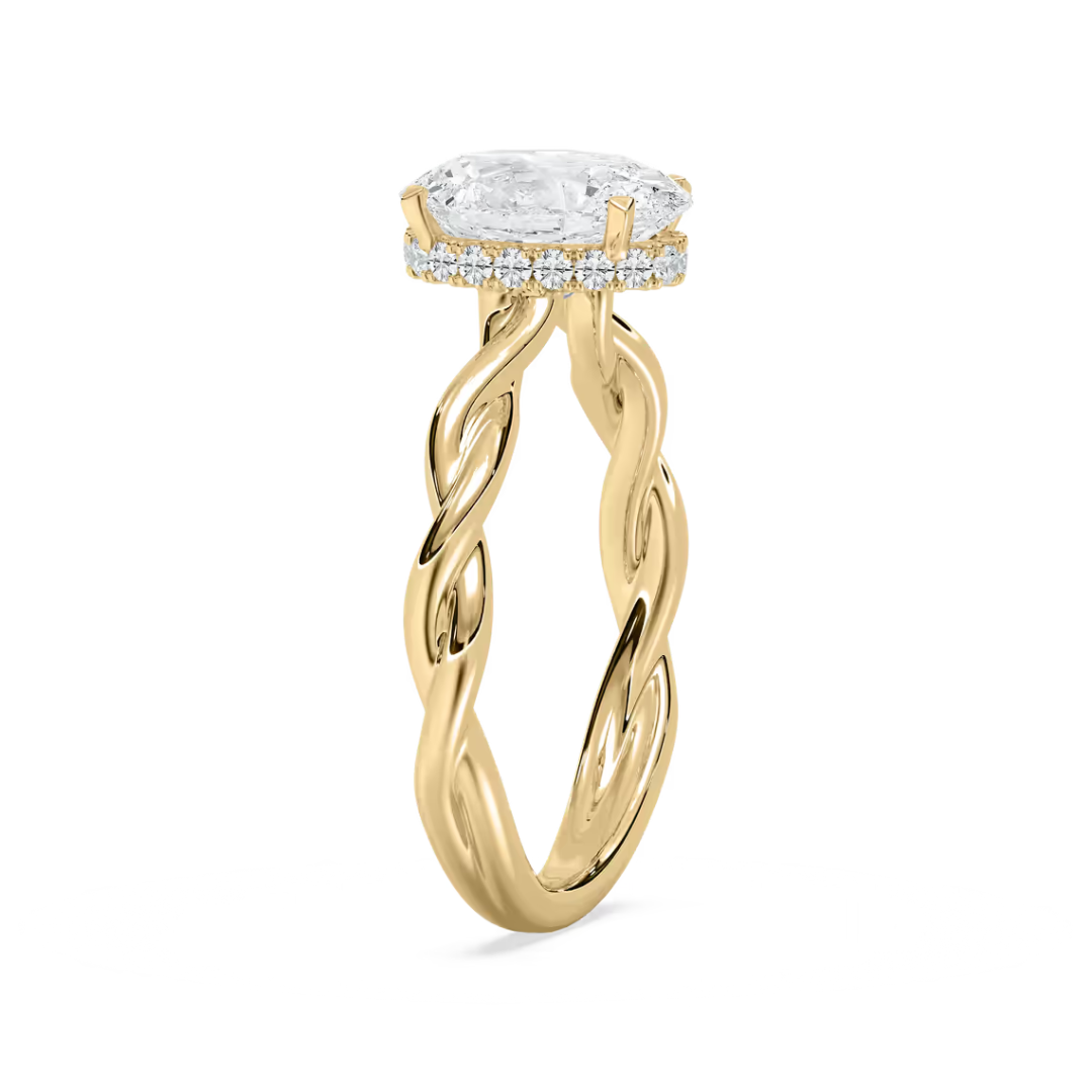 *Oval Eleanor Hidden Halo Twist