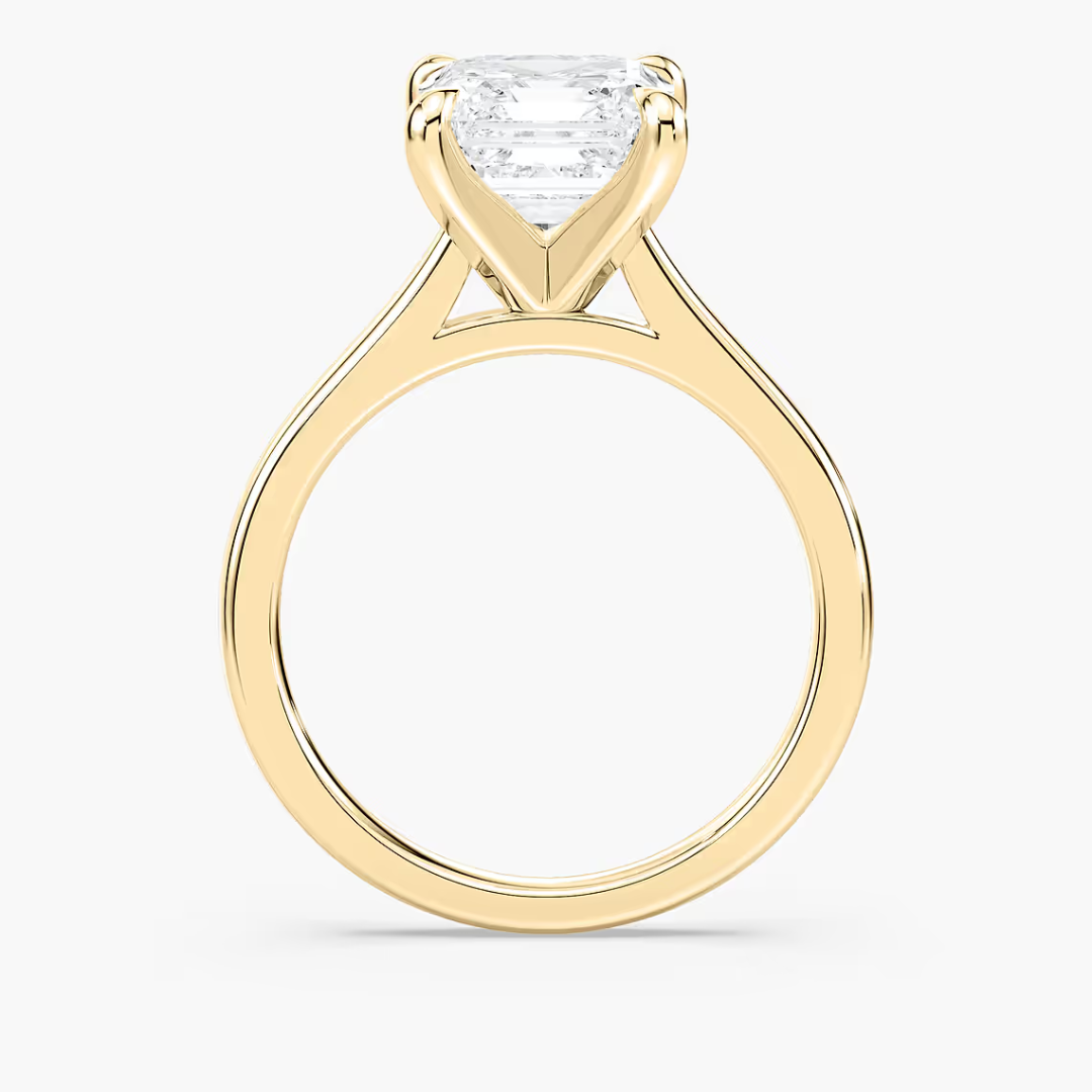 *Asscher Dior Claw Prong Solitaire Stackable