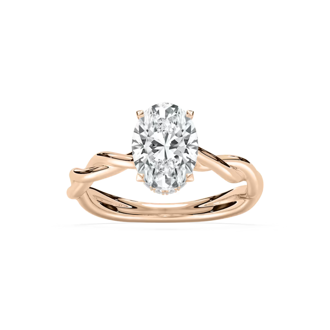 *Oval Eleanor Hidden Halo Twist
