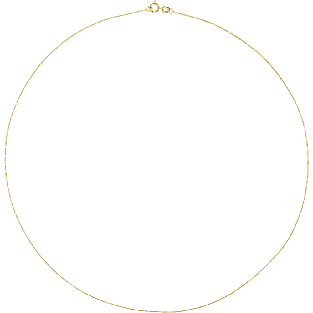 Épure Carrée 14K Yellow Gold 0.55 mm Box Chain – 18 in