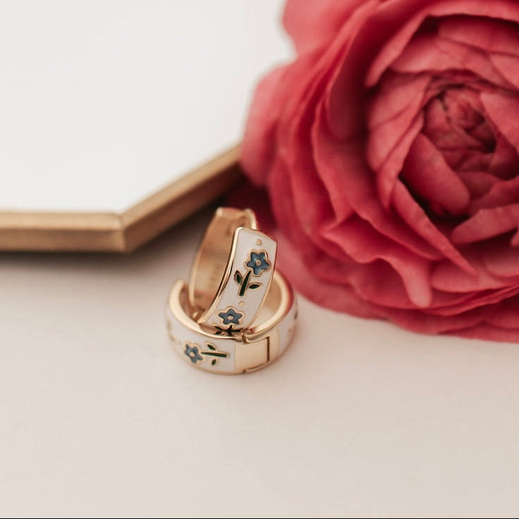 Daphne Tea Cup Hoops