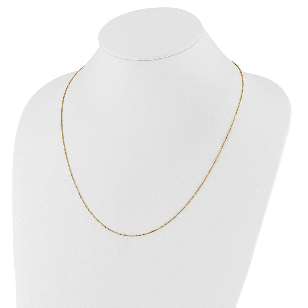 Sterling Silver Gold-plated Adjustable .95mm Diamond-cut Spiga Chain