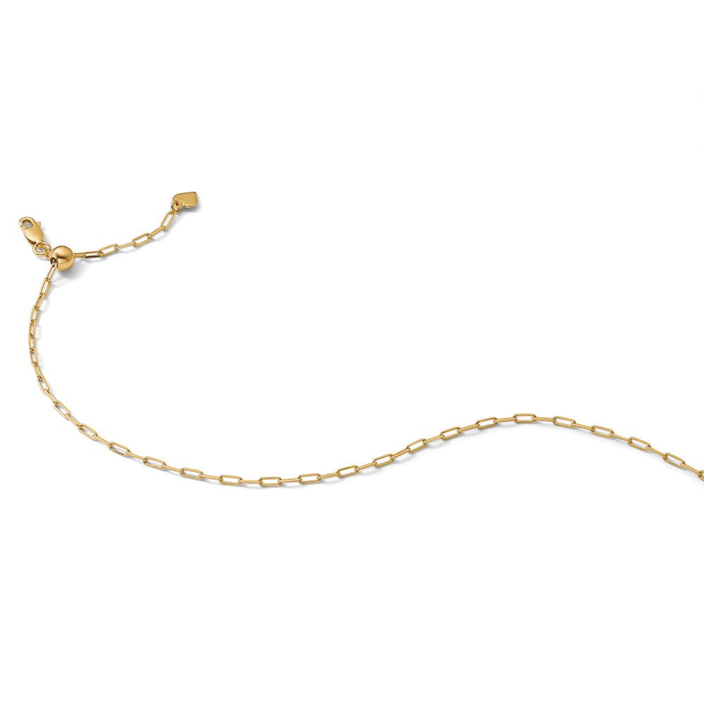 SS Gold-plated Adjustable 2mm Paperclip Flat Oval Link Chain
