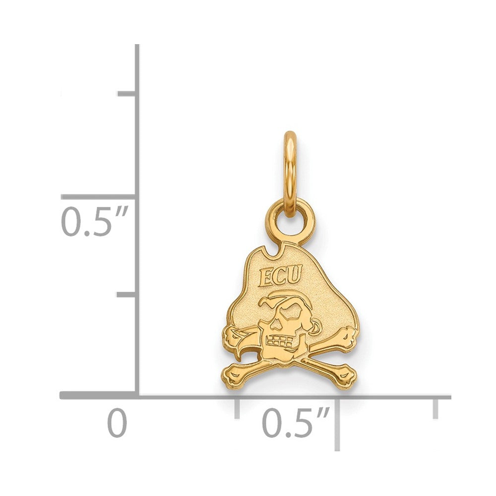 14K Gold East Carolina University XS Pendant