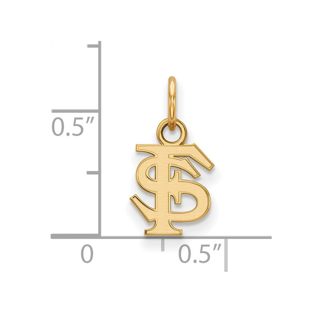 Sterling Silver Gold-plated Florida State University XS Pendant