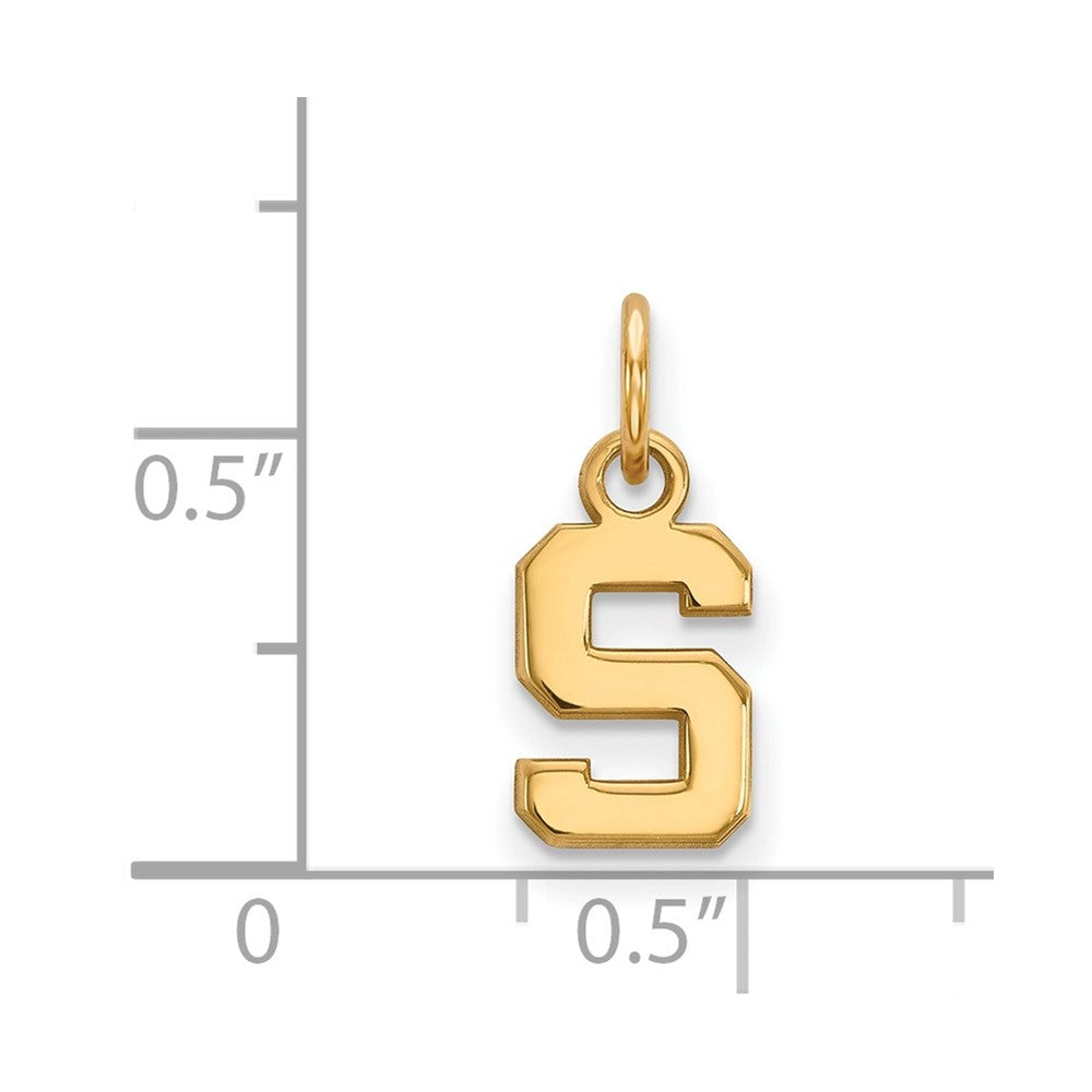 Sterling Silver Gold-plated Michigan State University XS Pendant