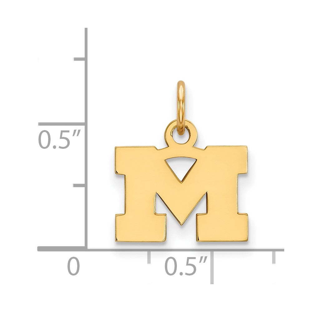14K Gold University of Michigan XS Pendant