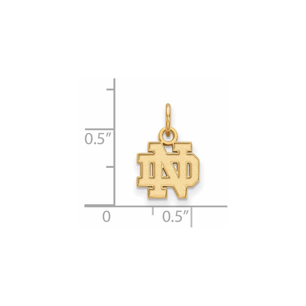 10K Gold University of Notre Dame XS Pendant