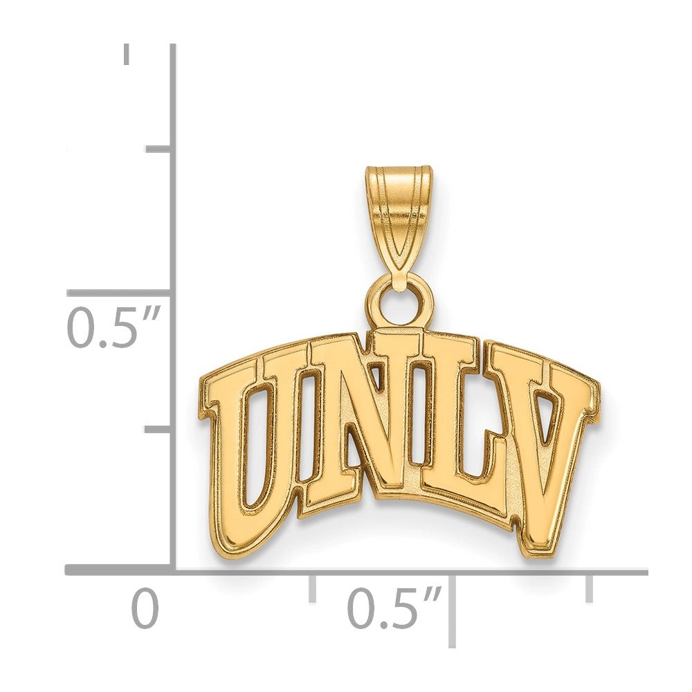 Sterling Silver Gold-plated U. of Nevada-Las Vegas Small Pendant