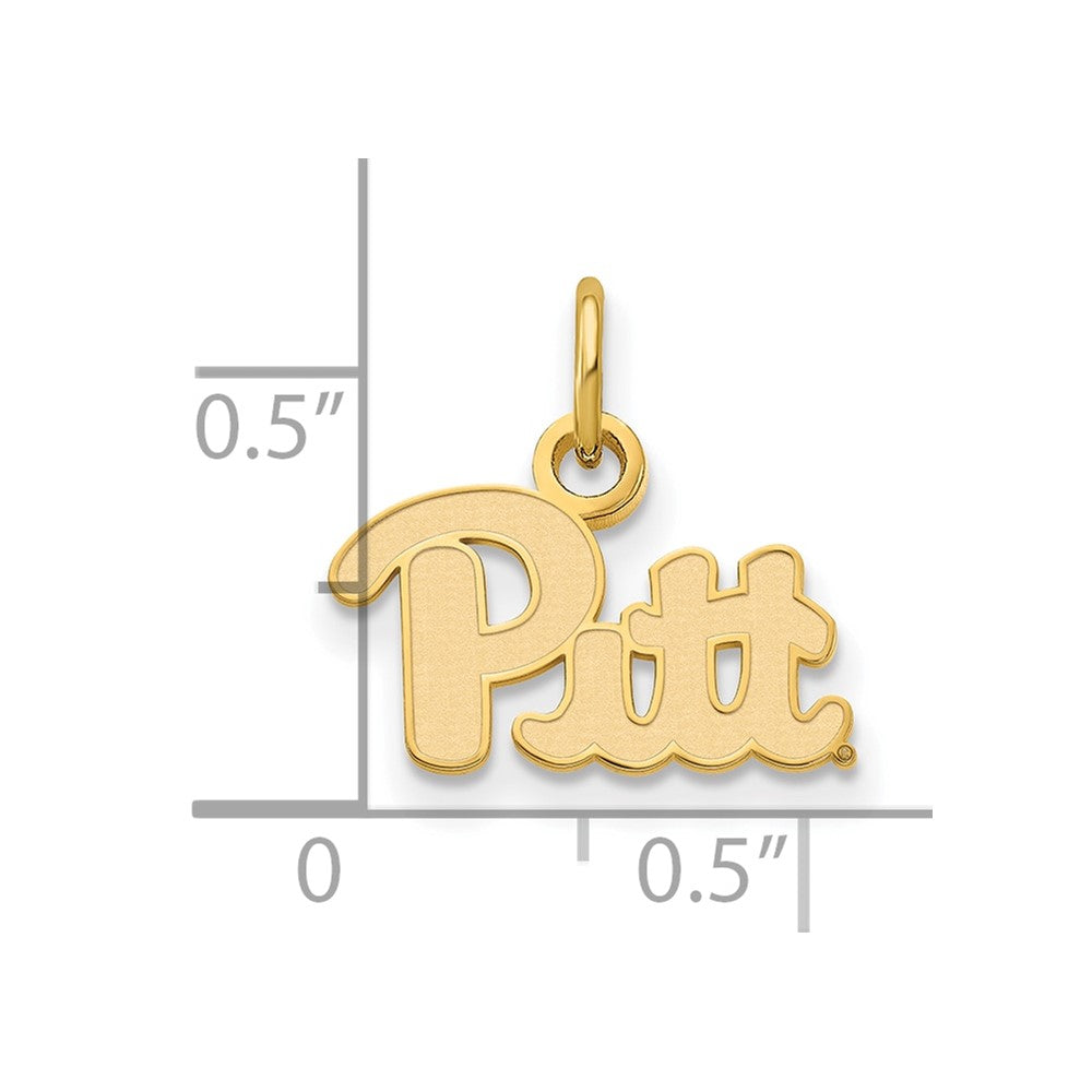 10K Gold University of Pittsburgh XS Pendant