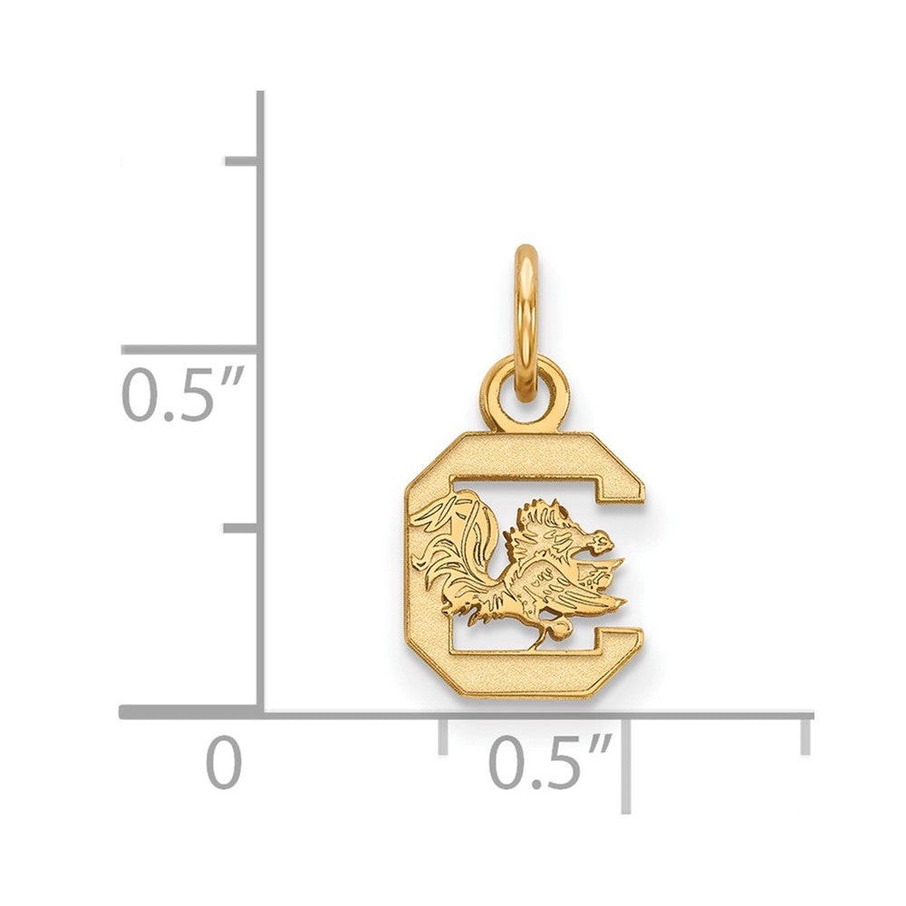 Sterling Silver Gold-plated Univ. of South Carolina XS Pendant