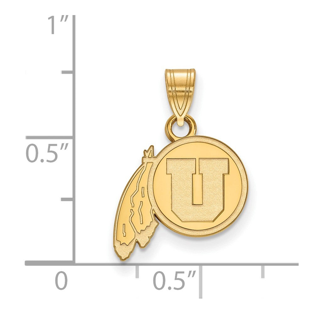 Sterling Silver Gold-plated University of Utah Small Pendant