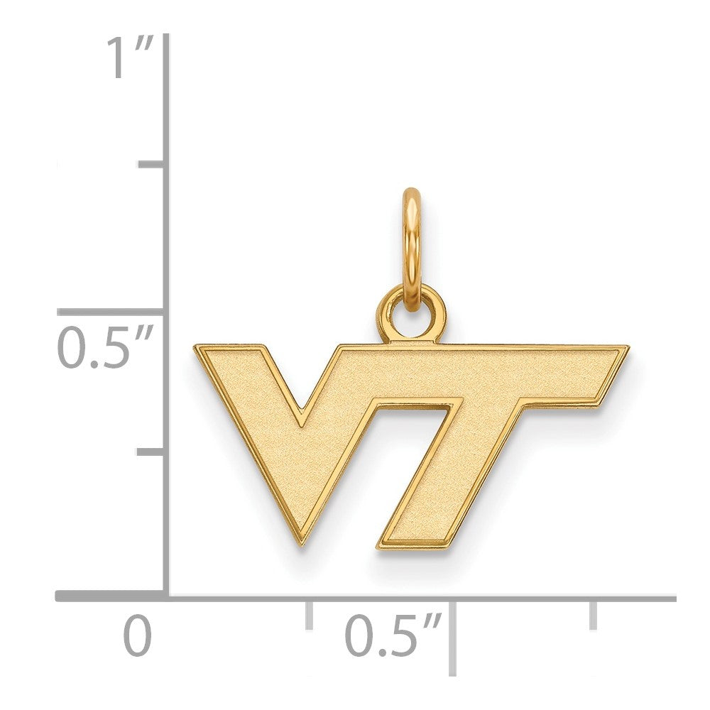 Sterling Silver Gold-plated Virginia Tech XS Pendant