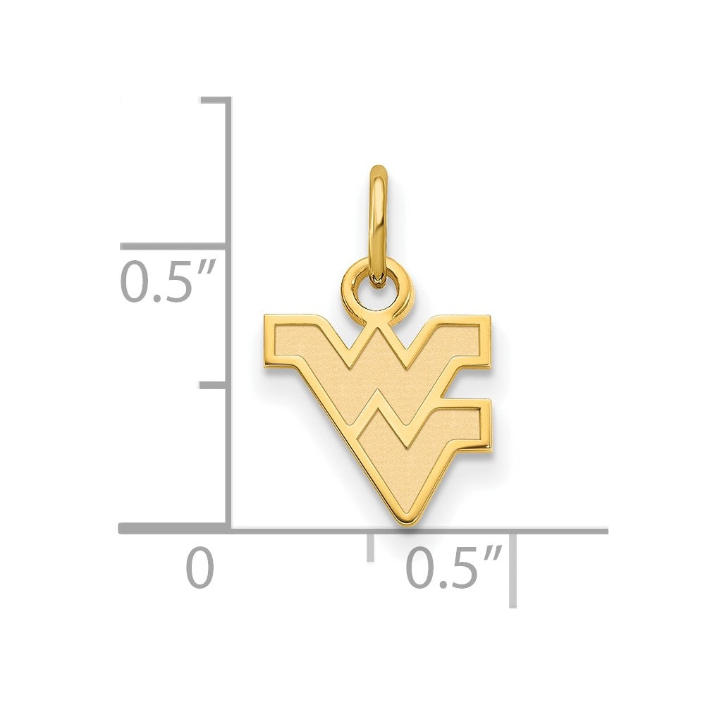 14K Gold West Virginia University XS Pendant