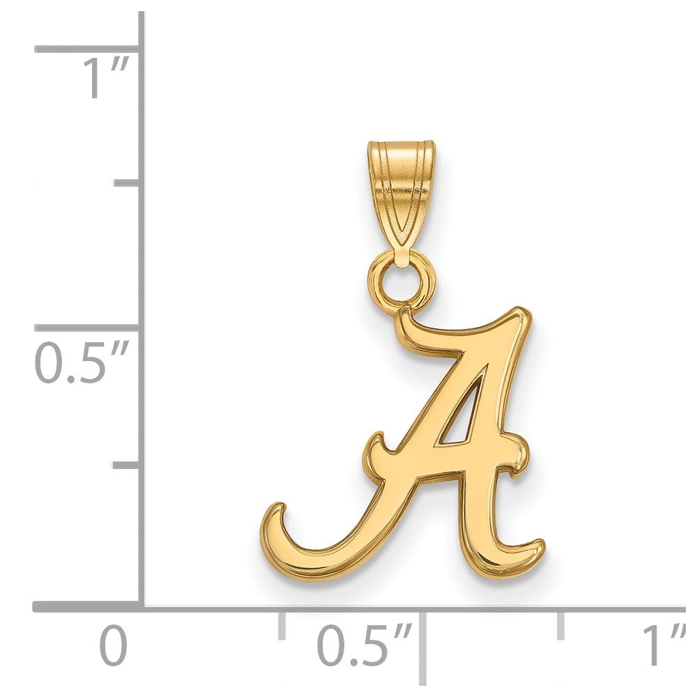 Sterling Silver Gold-plated University of Alabama Small Pendant