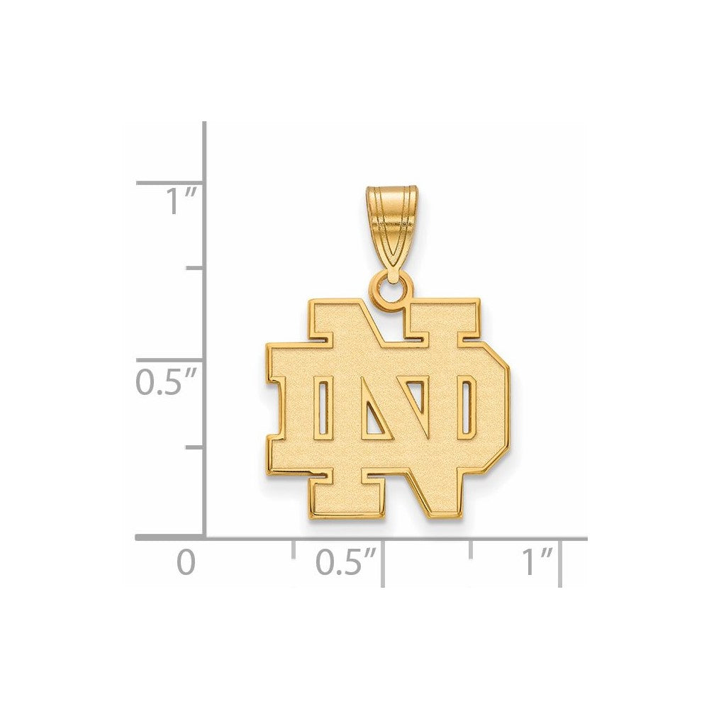 10K Gold University of Notre Dame Medium Pendant