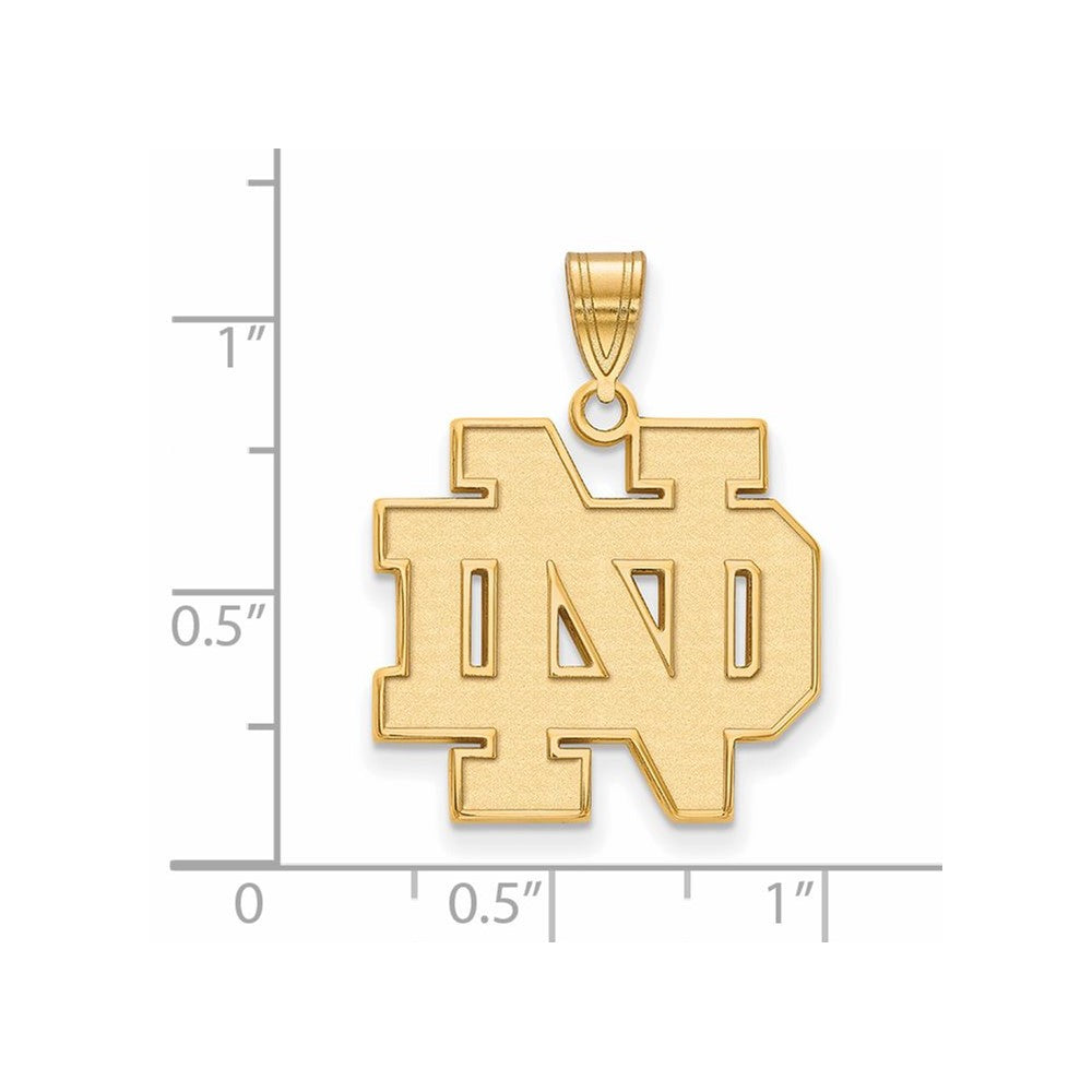 14K Gold University of Notre Dame Large Pendant