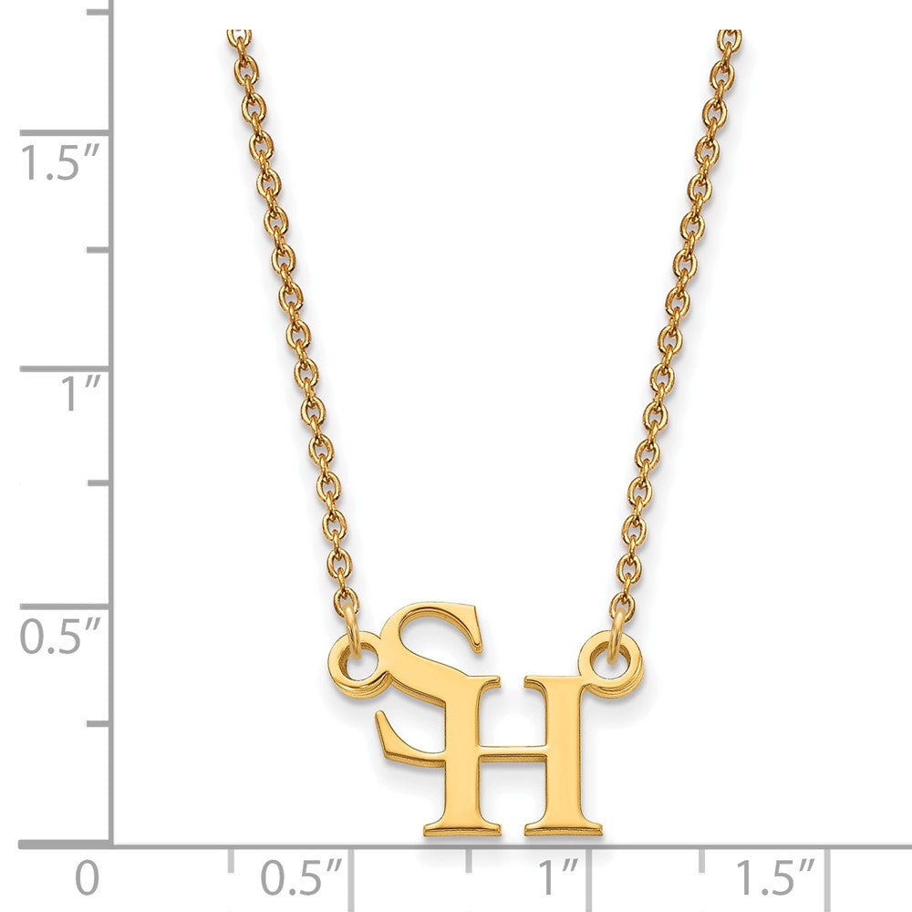 Sterling Silver Gold-plated Sam Houston State U. Small Necklace