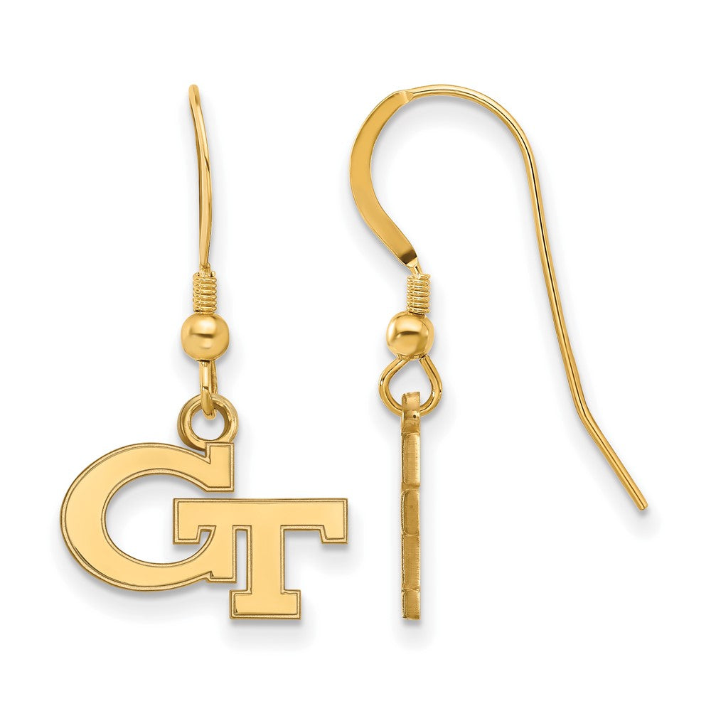 Sterling Silver Gold-plated Georgia Tech G-T Dangle Earrings