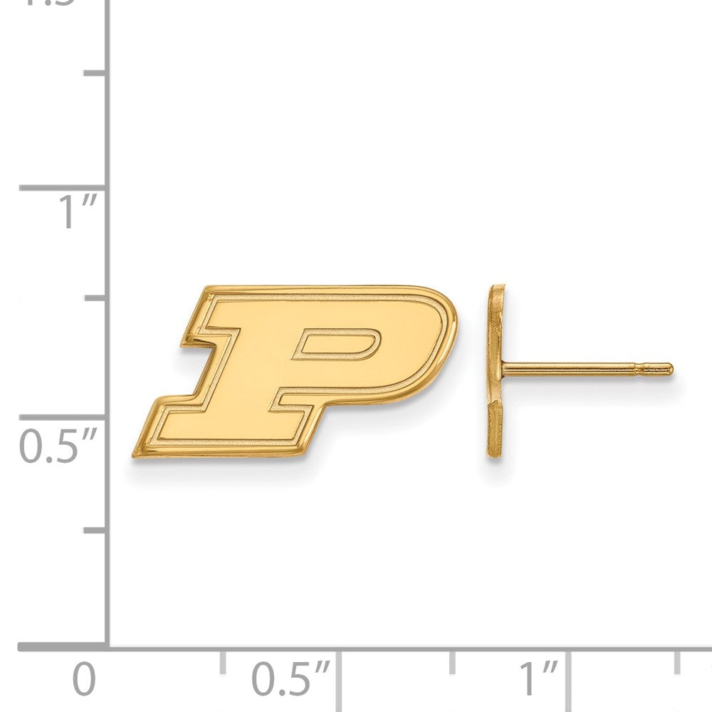 Sterling Silver Gold-plated Purdue University XS Post Earrings