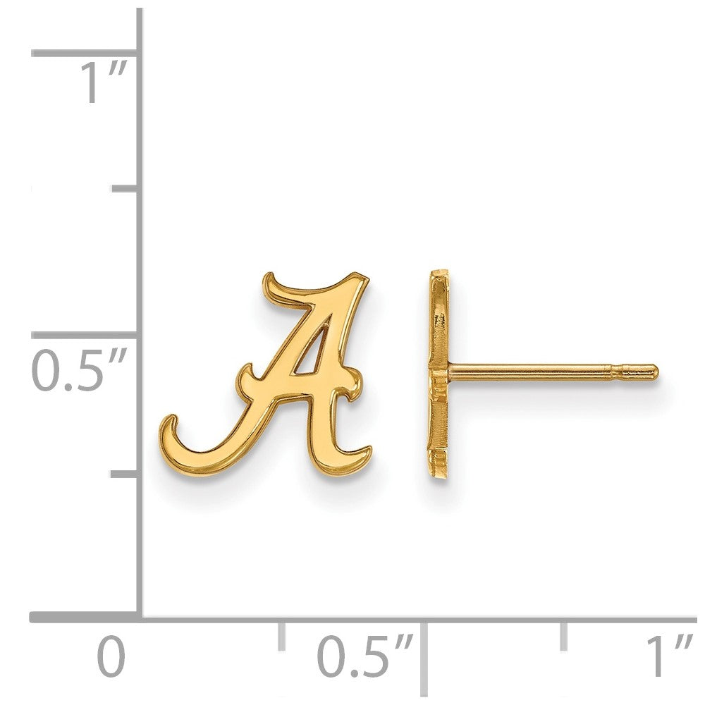 10K Gold University of Alabama XS Post Earrings