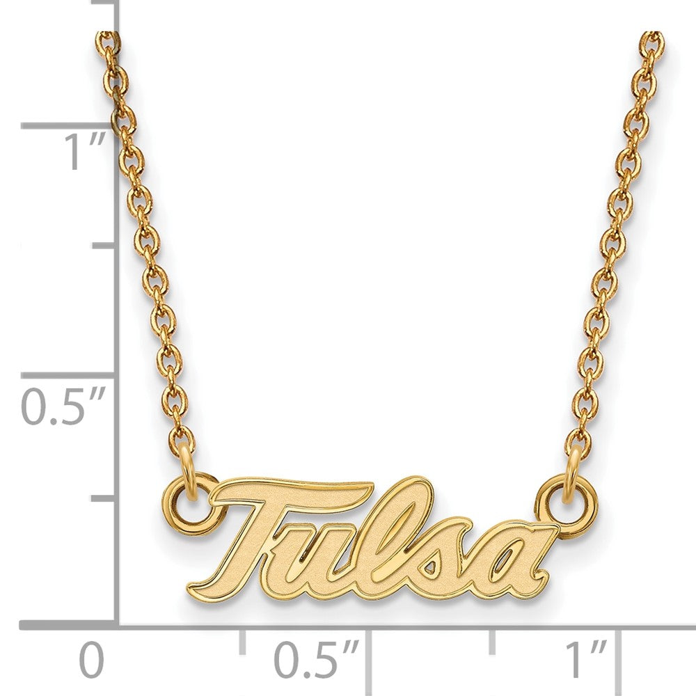 Sterling Silver Gold-plated Univ. of Tulsa Small Pendant Necklace