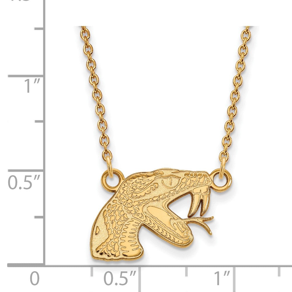 Sterling Silver Gold-plated Florida A and M U. Small Pendant Necklace