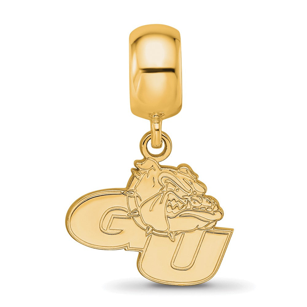 Sterling Silver Gold-plated Gonzaga University Small Dangle Bead