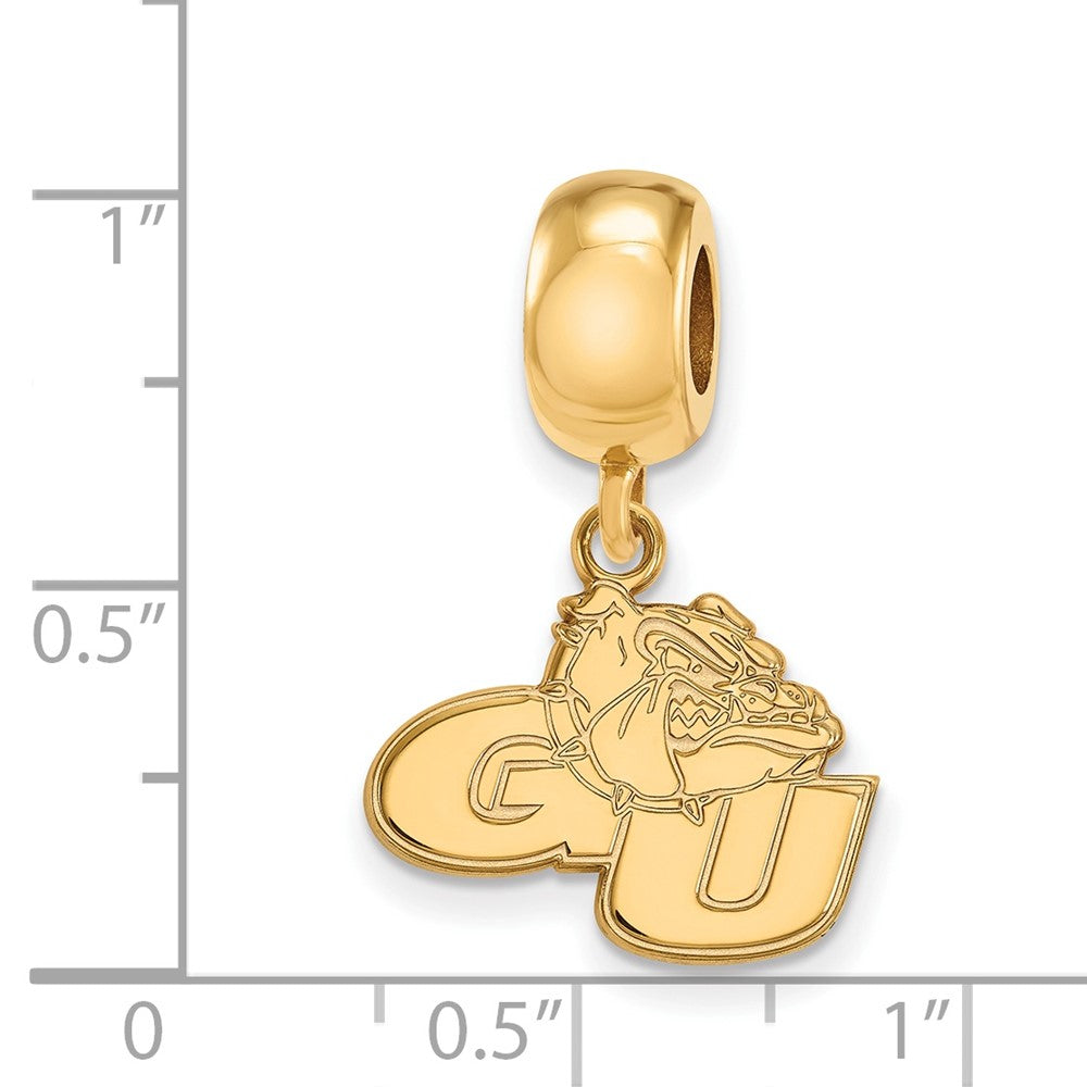 Sterling Silver Gold-plated Gonzaga University Small Dangle Bead