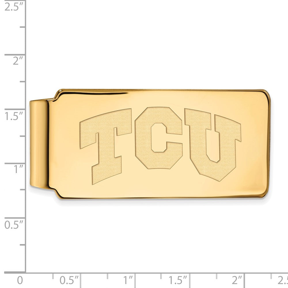 Sterling Silver Gold-plated Texas Christian University Money Clip