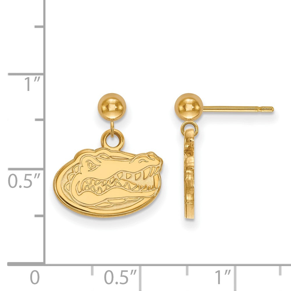 14K Gold University of Florida Dangle Ball Post Earrings